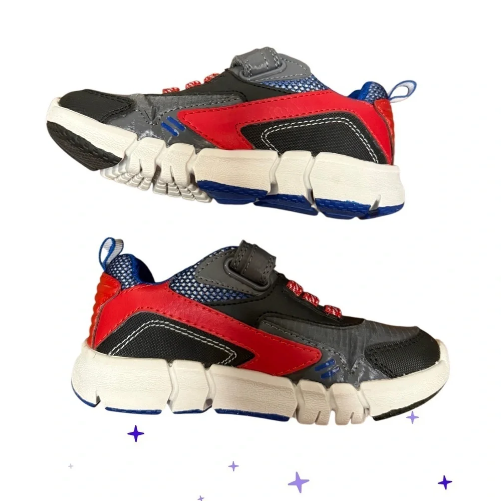 Geox Flexyper Kids' Sneakers in Gray, Red, and Blue-NWOT Size 10.5